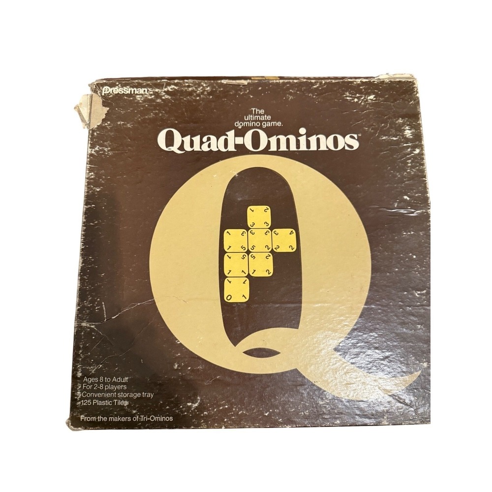 Pressman Quad Ominos The Ultimate Domino Game 125 Plastic Tiles Ages 8 To Adults
